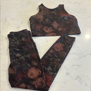 Athleta Floral Elation Activewear Set- Small Top & XS Leggings